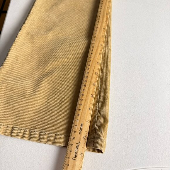 Loft Beige Pants Women's Corduroy Size 29/8 Curvy Boot Mid Rise - Picture 9 of 12